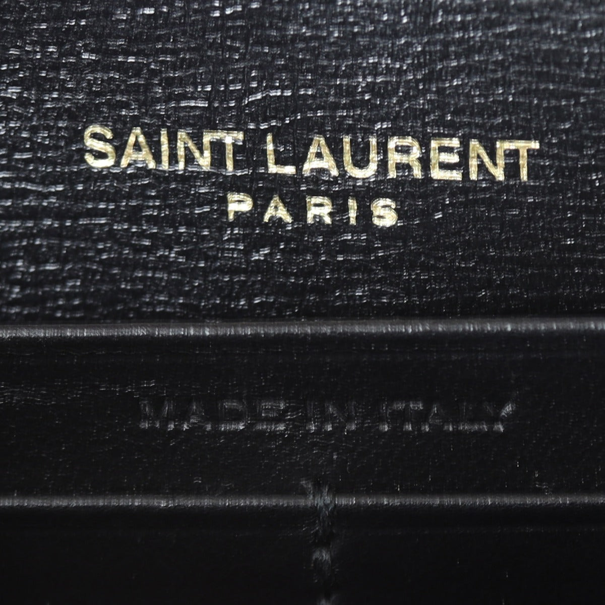 Saint Laurent Sunset Chain Wallet Interior Stamp