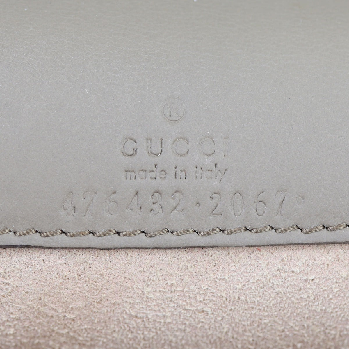 Gucci Dionysus GG Supreme Super Mini Bag Interior Stamp