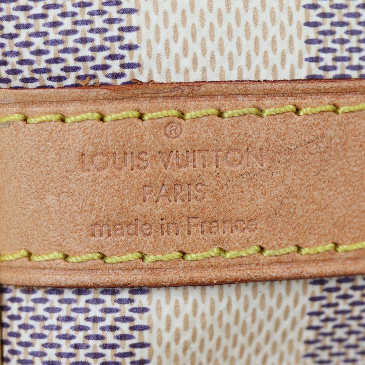 Louis Vuitton Speedy 30 Bandouliere Damier Azur Interior Stamp