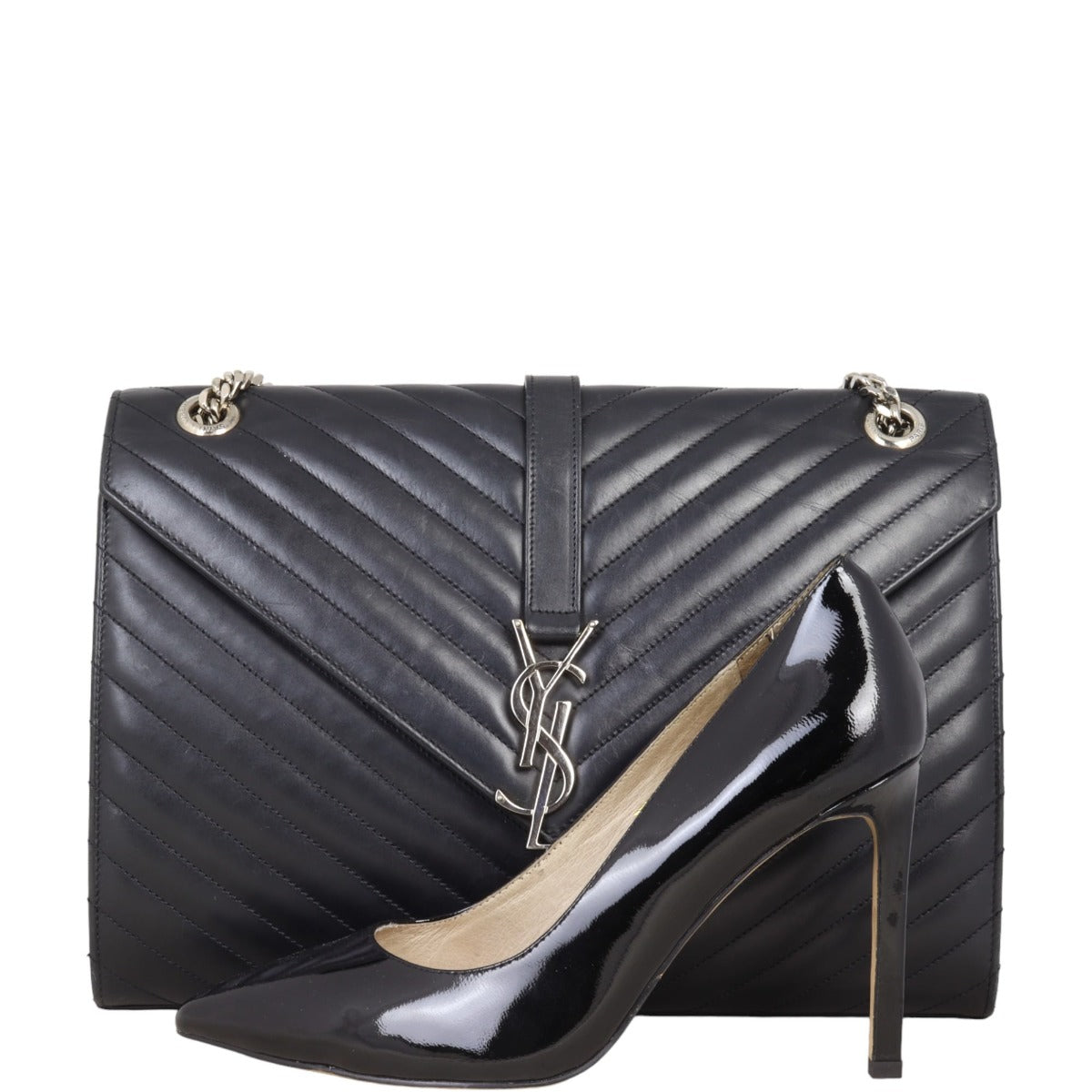 Saint Laurent Matelasse Envelope Large Bag