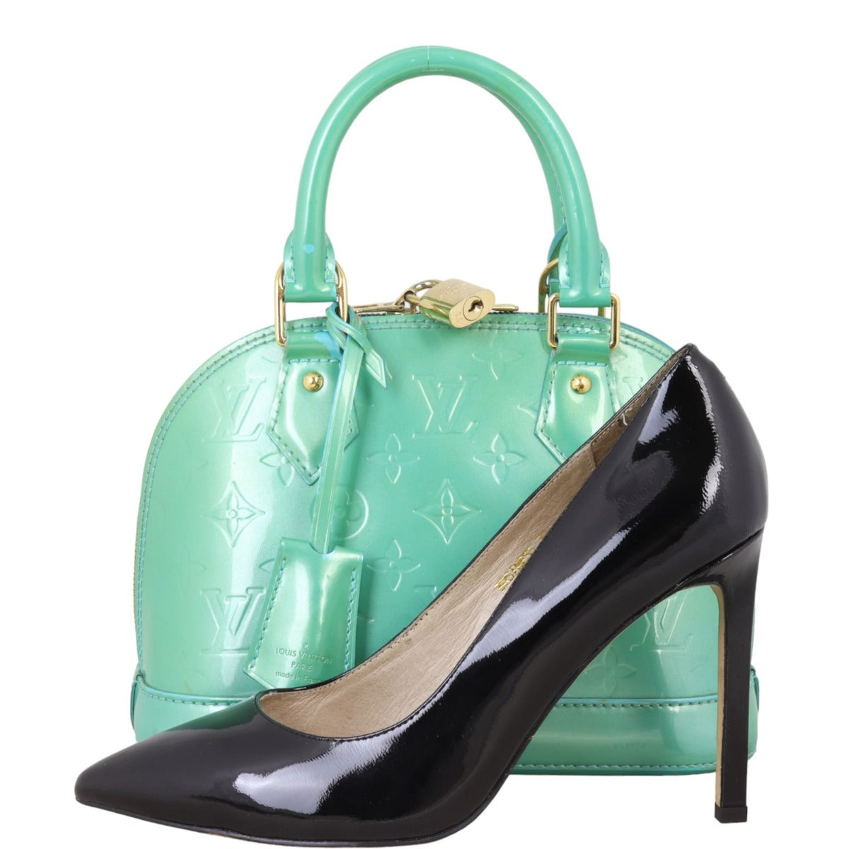 Louis Vuitton Alma BB Monogram Vernis | Mint Green