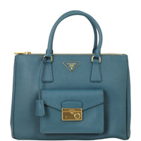 Prada Saffiano Lux Galleria Double Zip Pocket Tote Medium