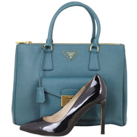 Prada Saffiano Lux Galleria Double Zip Pocket Tote Medium