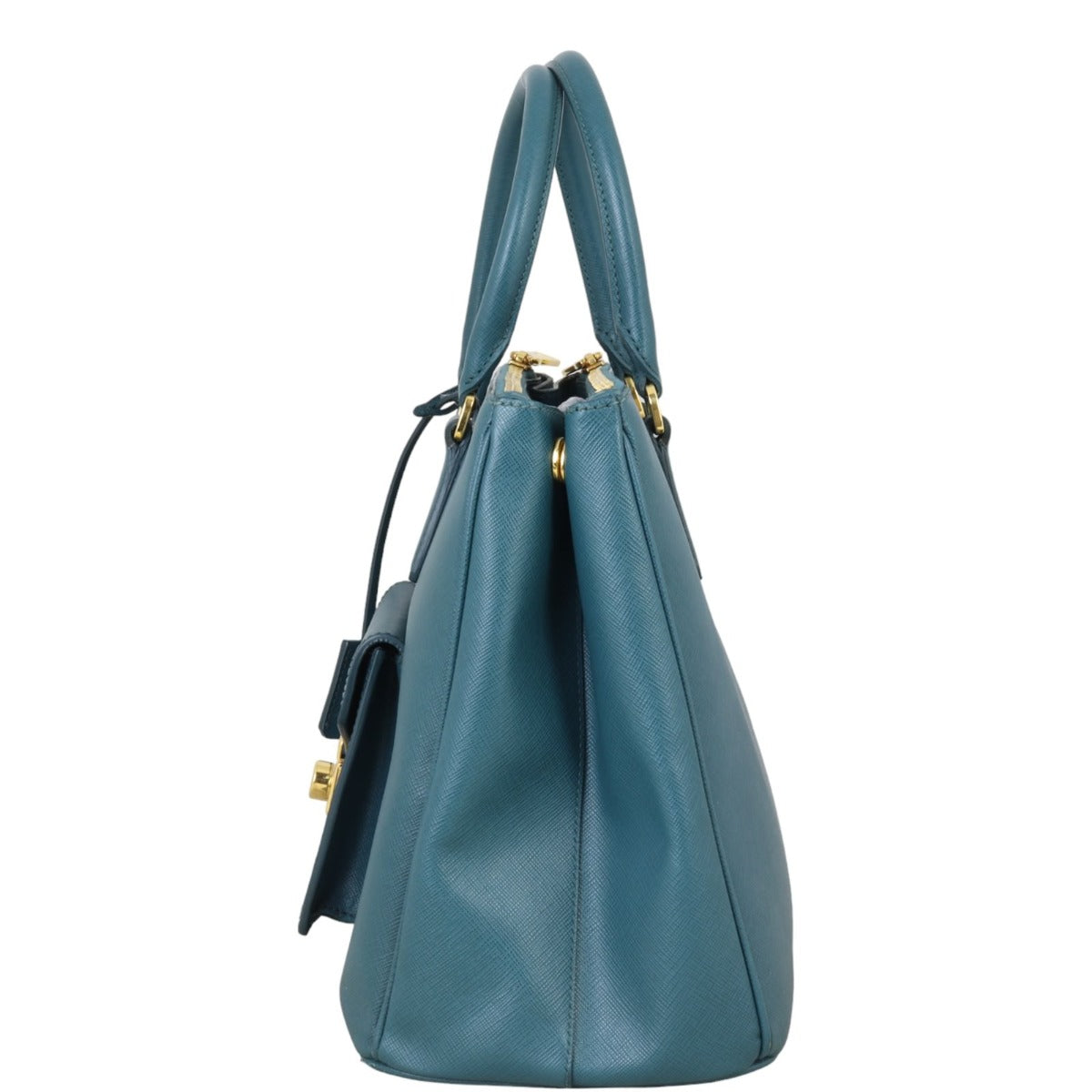 Prada Saffiano Lux Galleria Double Zip Pocket Tote Medium