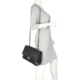 Chanel Classic Single Flap Jumbo | Black Quilted Caviar