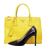 Prada Saffiano Lux Galleria Double Zip Tote Medium