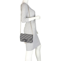 Dior Saddle Pouch Wallet on Chain Oblique