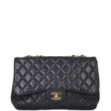 Chanel Classic Single Flap Jumbo | Black Quilted Caviar