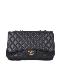 Chanel Classic Single Flap Jumbo | Black Quilted Caviar