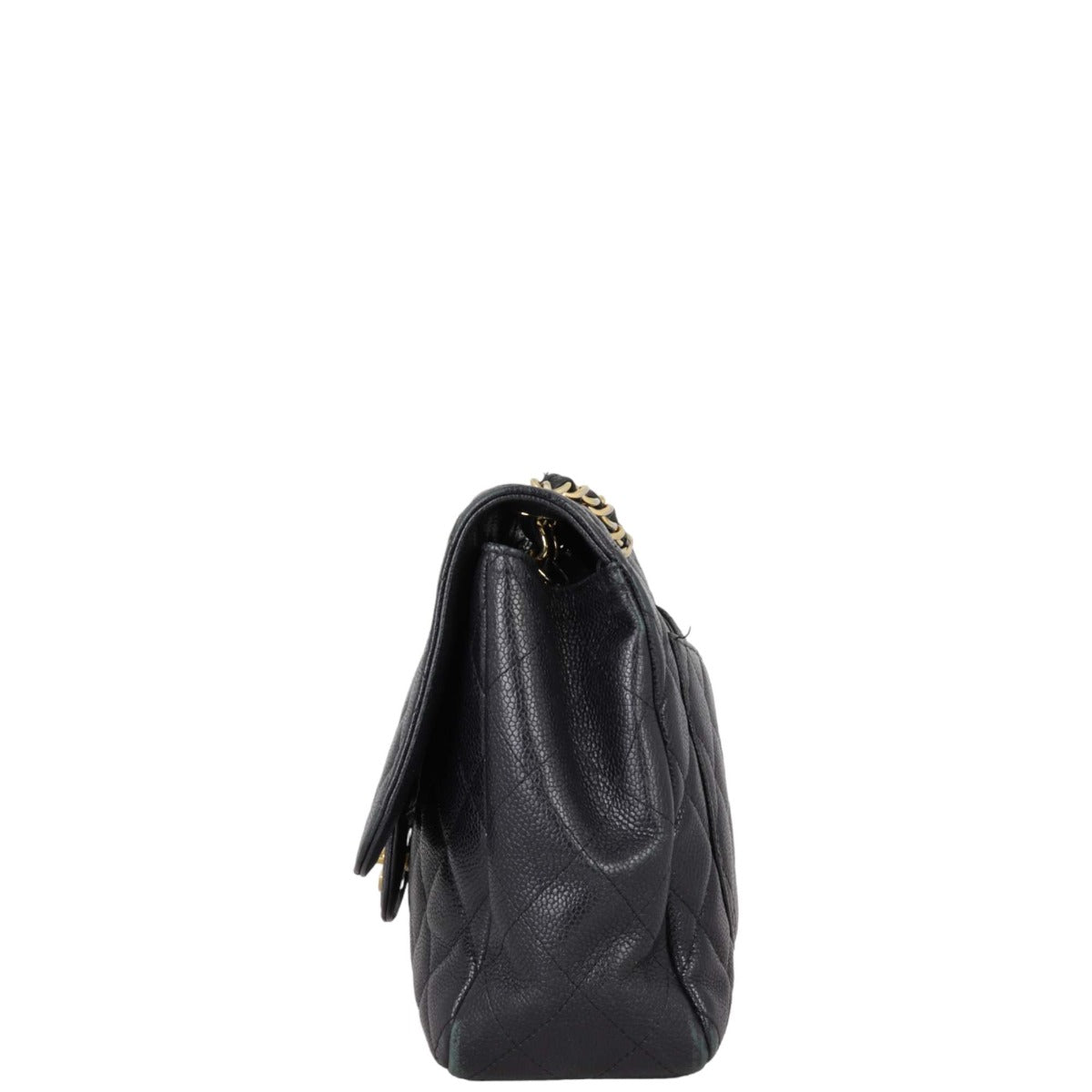Chanel Classic Single Flap Jumbo | Black Quilted Caviar