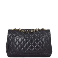 Chanel Classic Single Flap Jumbo | Black Quilted Caviar