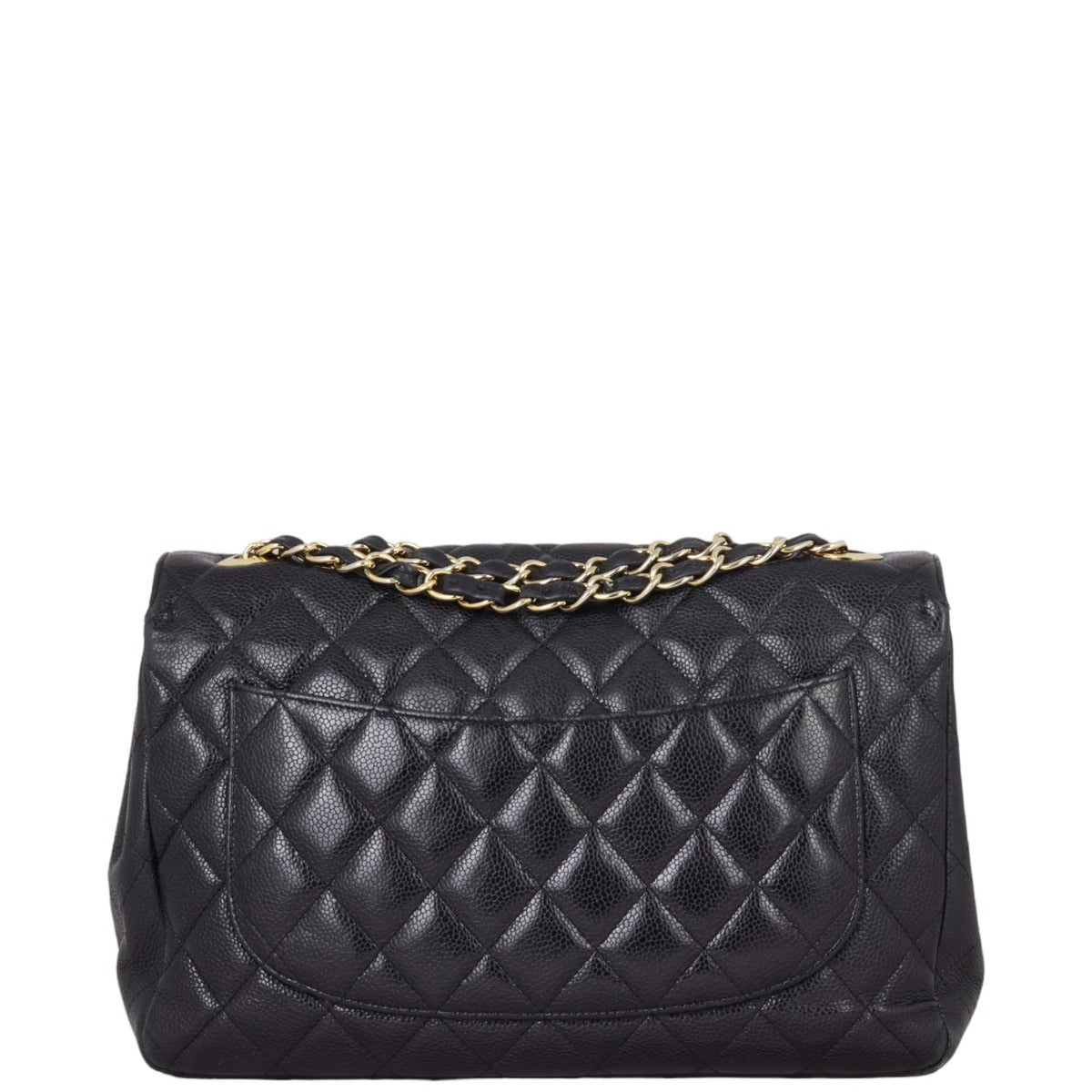 Chanel Classic Single Flap Jumbo | Black Quilted Caviar