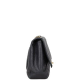 Chanel Classic Single Flap Jumbo | Black Quilted Caviar