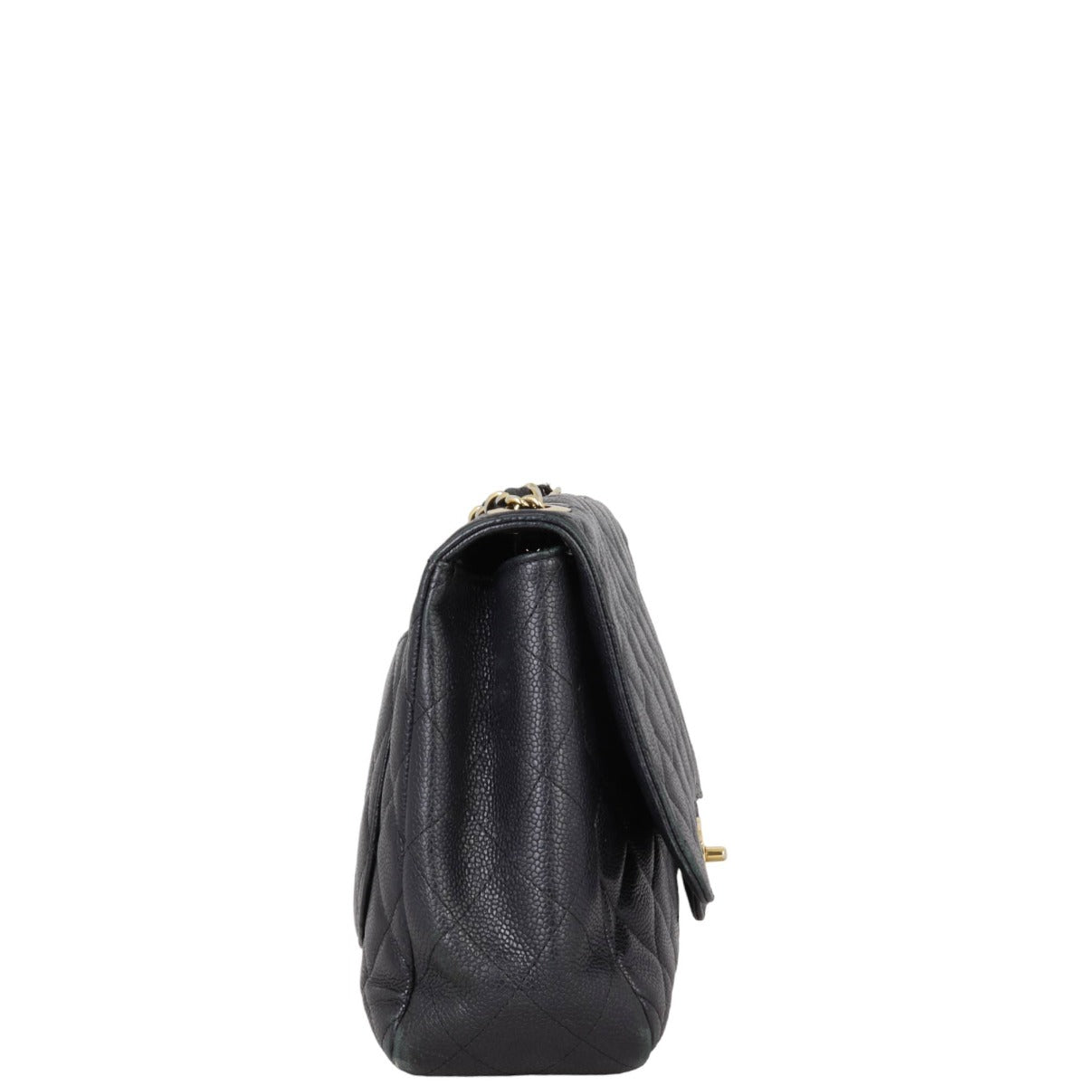 Chanel Classic Single Flap Jumbo | Black Quilted Caviar