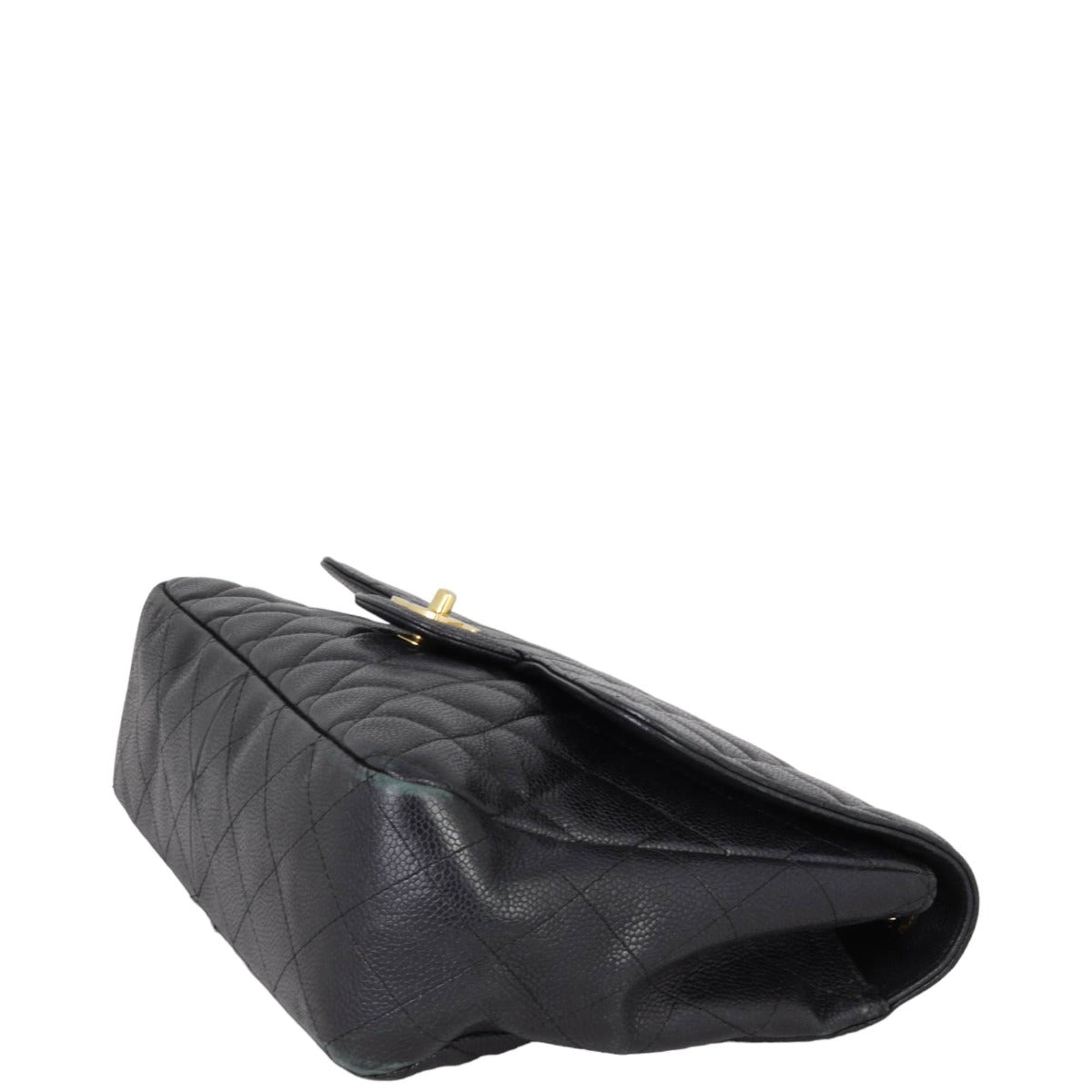 Chanel Classic Single Flap Jumbo | Black Quilted Caviar