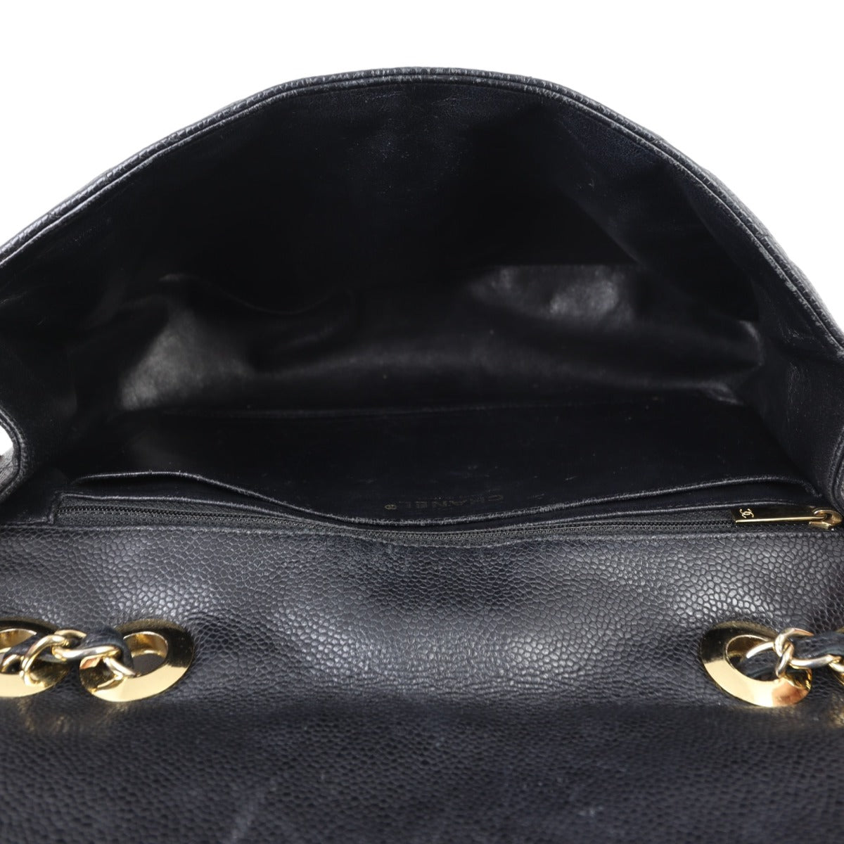 Chanel Classic Single Flap Jumbo | Black Quilted Caviar
