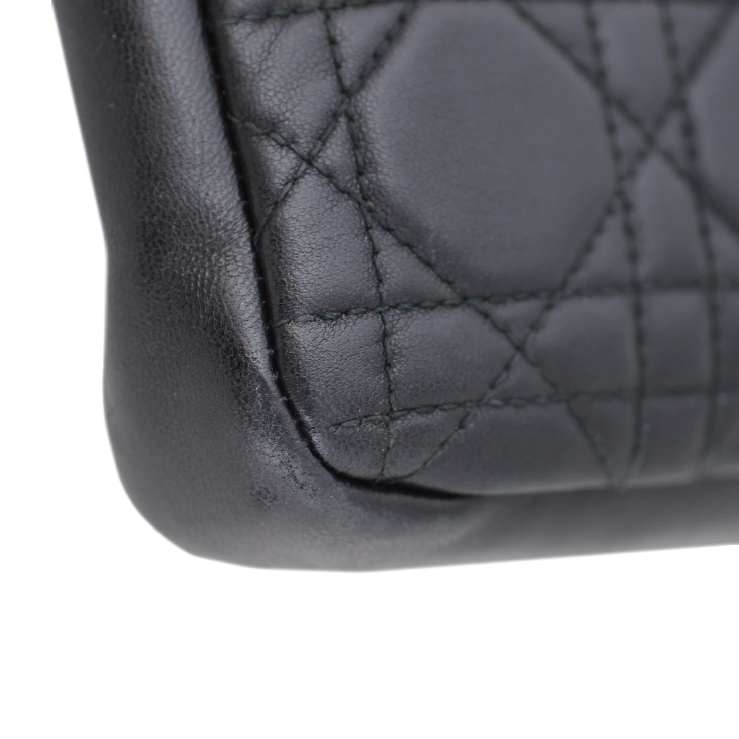 Dior Cannage New Lock Pouch Bag corner