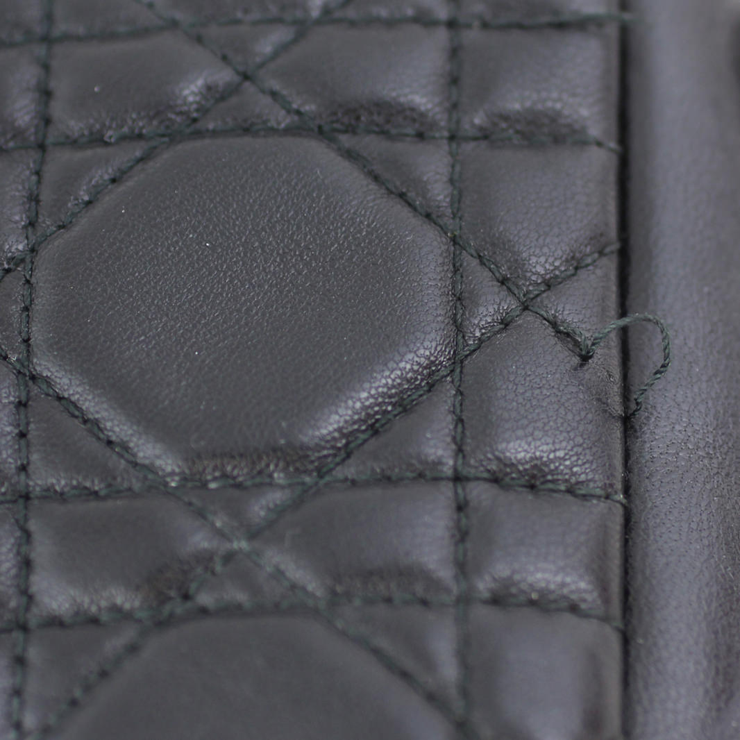 Dior Cannage New Lock Pouch Bag stitch