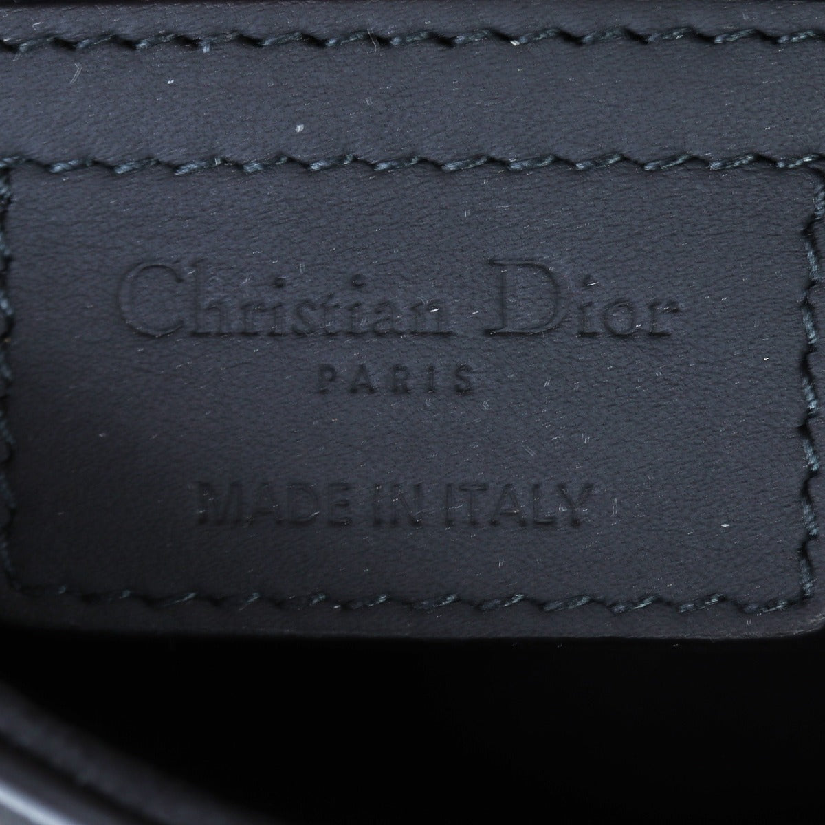 Dior Ultramatte Saddle Bag Interior Stamp