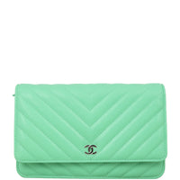 Chanel Classic Wallet on Chain Chevron | Mint Green
