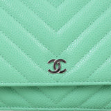 Chanel Classic Wallet on Chain Chevron | Mint Green