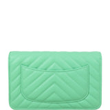 Chanel Classic Wallet on Chain Chevron | Mint Green