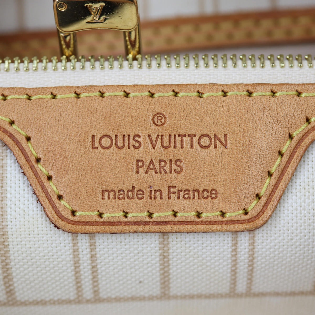 Louis Vuitton Neverfull GM Damier Azur Interior Stamp
