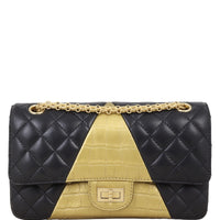 Chanel 2.55 Reissue 225 Double Flap Bag Croc-Embossed