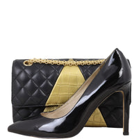 Chanel 2.55 Reissue 225 Double Flap Bag Croc-Embossed