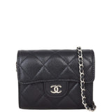 Chanel CC Card Holder on Chain | Black