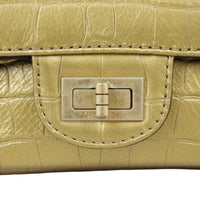 Chanel 2.55 Reissue 225 Double Flap Bag Croc-Embossed
