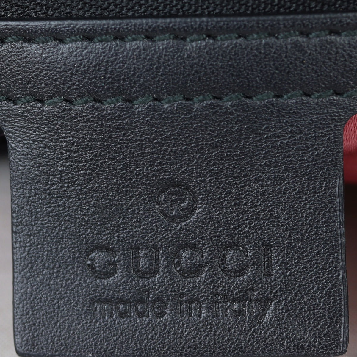 Gucci GG Marmont Velvet Medium Shoulder Bag Interior Stamp