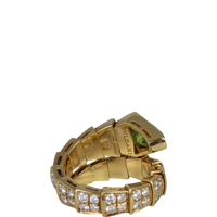 Bvlgari Serpenti Peridot 18K Yellow Gold Diamond Ring