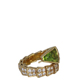 Bvlgari Serpenti Peridot 18K Yellow Gold Diamond Ring