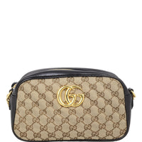 Gucci GG Canvas Marmont Diagonal Small Camera Bag
