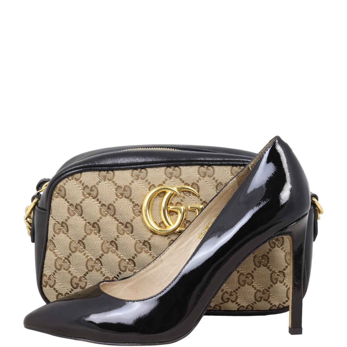 Gucci GG Canvas Marmont Diagonal Small Camera Bag