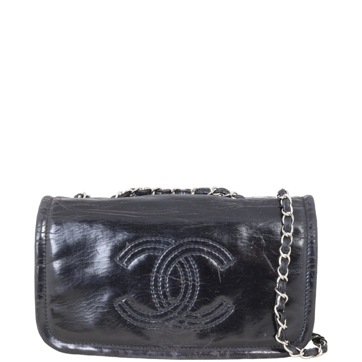 Chanel CC Vinyl Lipstick Ligne Flap Bag