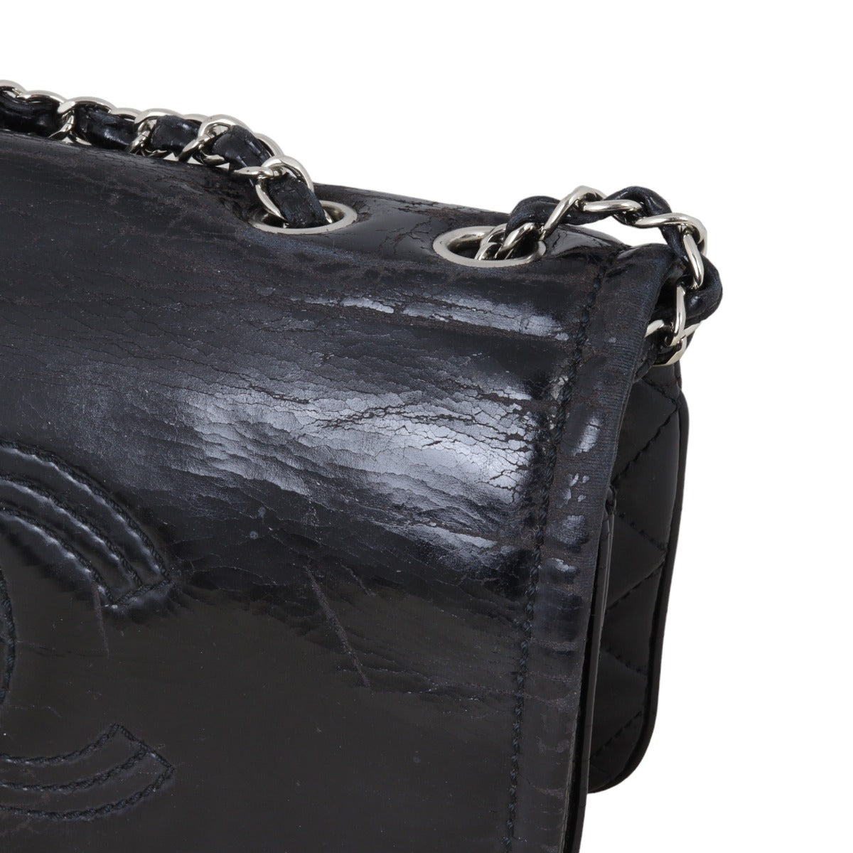 Chanel CC Vinyl Lipstick Ligne Flap Bag