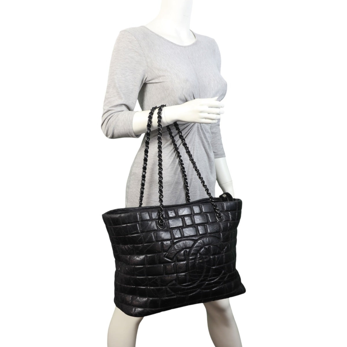 Chanel Chocolate Bar Chain Vinyl Tote