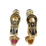 Bvlgari Allegra 18k Yellow Gold Diamond Multi Gemstone Drop Earrings
