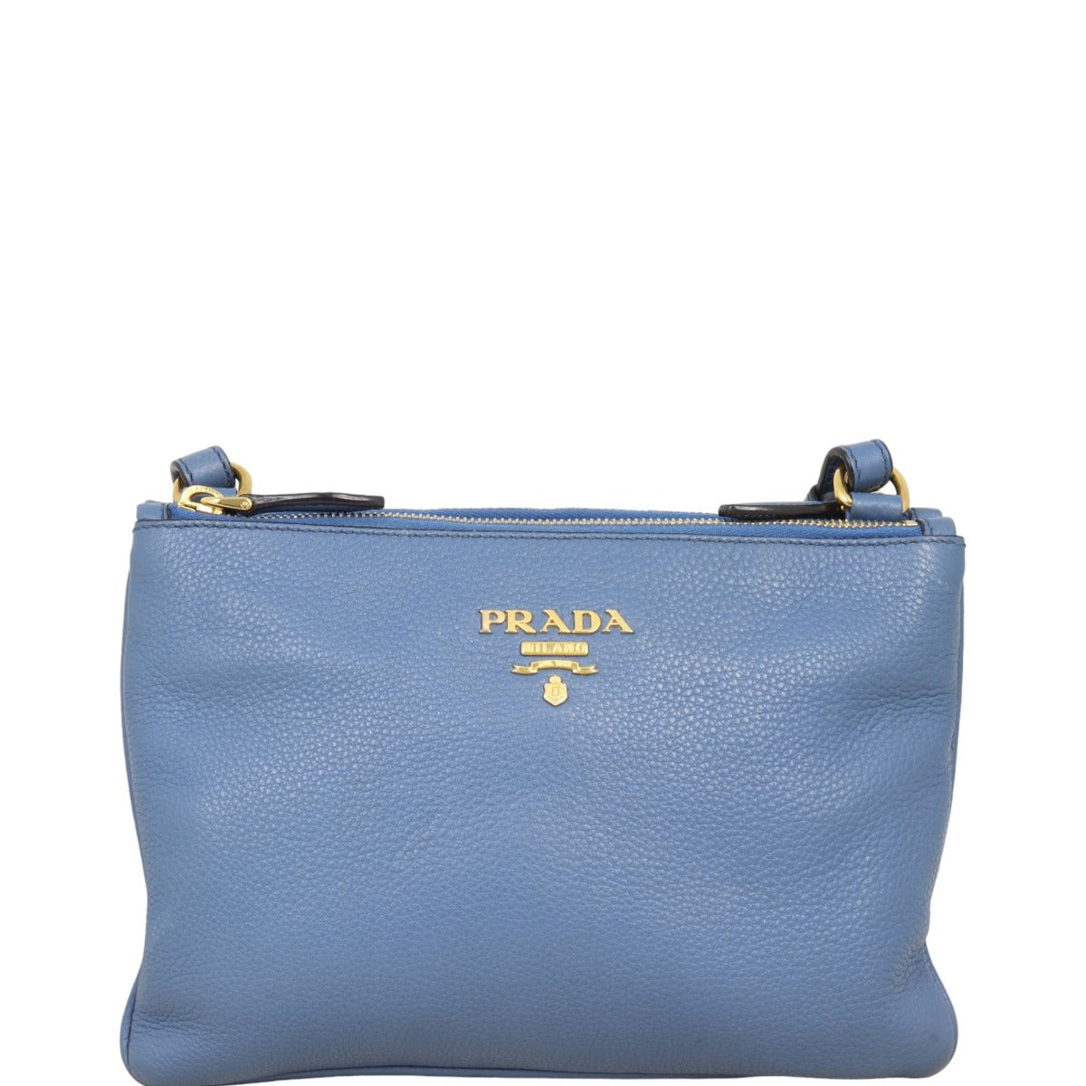 Prada Vitello Phenix Double Zip Crossbody Bag