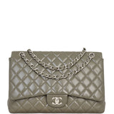 Chanel Classic Single Flap Maxi | Dark Grey Green