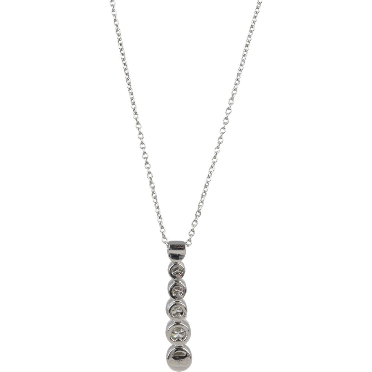 Tiffany & Co Graduated Jazz Drop Platinum Diamond Necklace