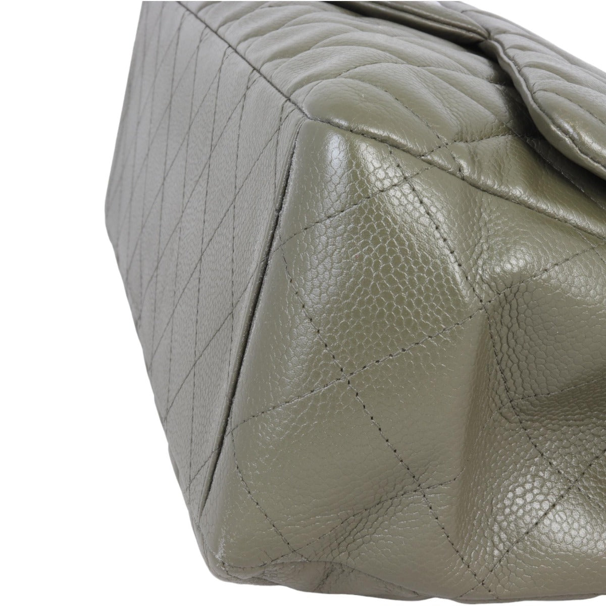 Chanel Classic Single Flap Maxi | Dark Grey Green