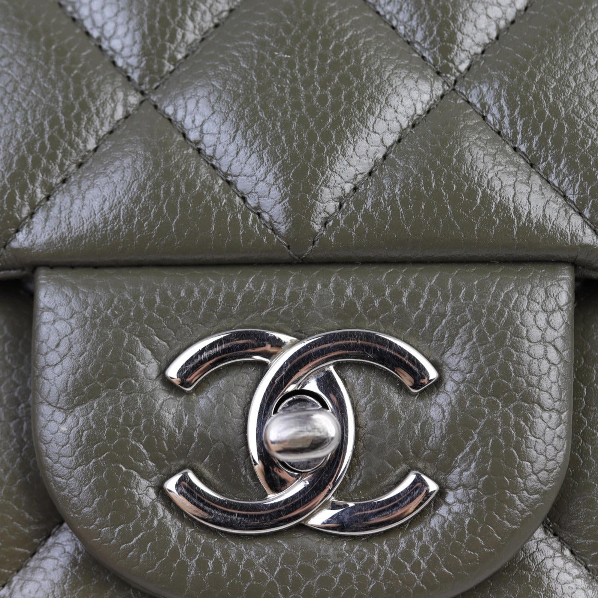 Chanel Classic Single Flap Maxi | Dark Grey Green