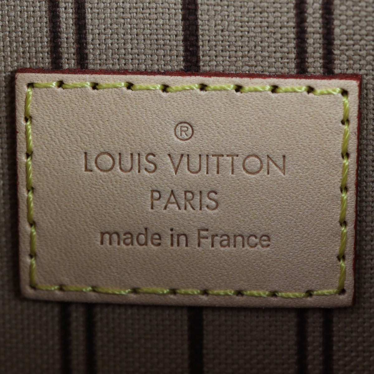 Louis Vuitton Neverfull Pochette Monogram Interior Stamp