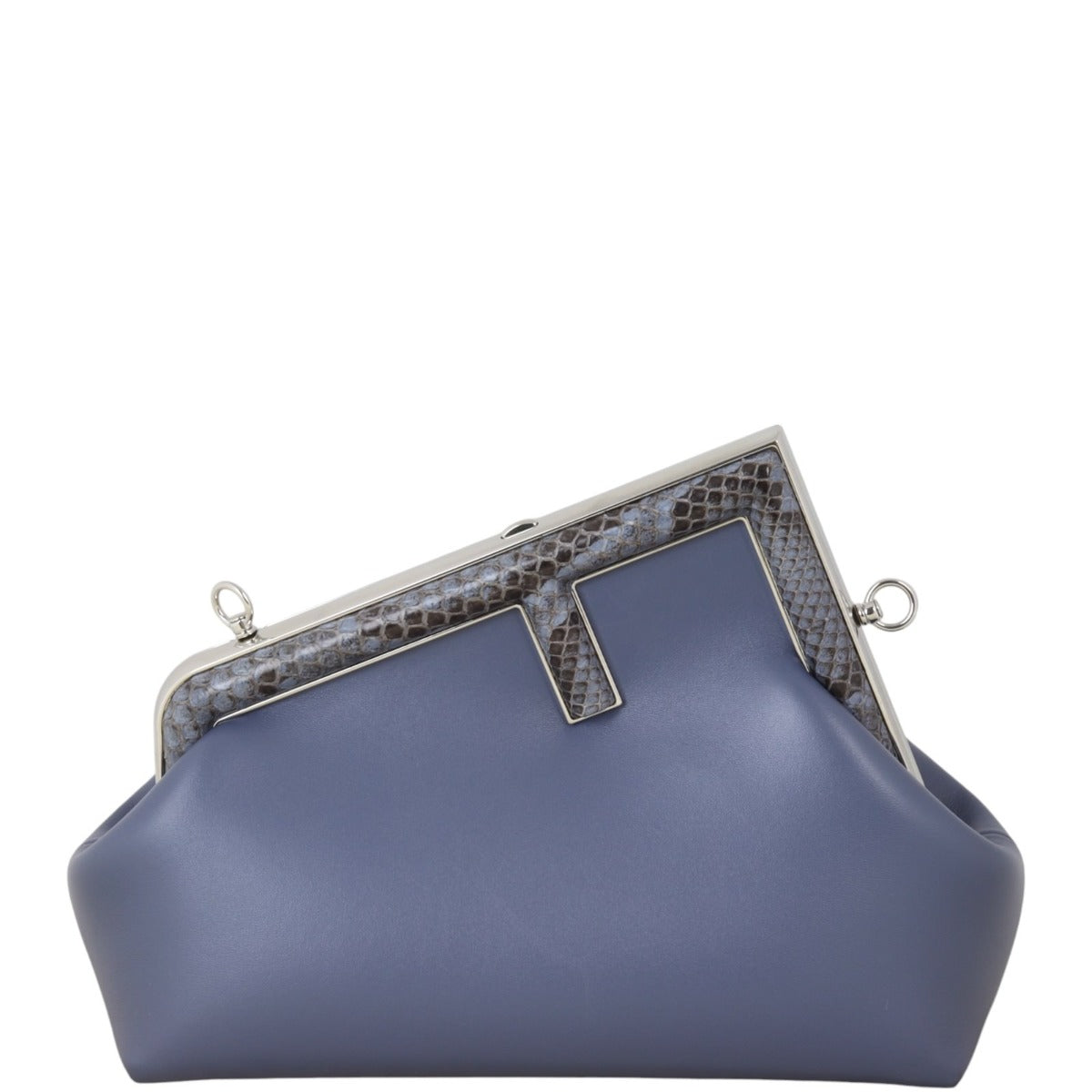Fendi First Small Clutch with Strap Python Trim