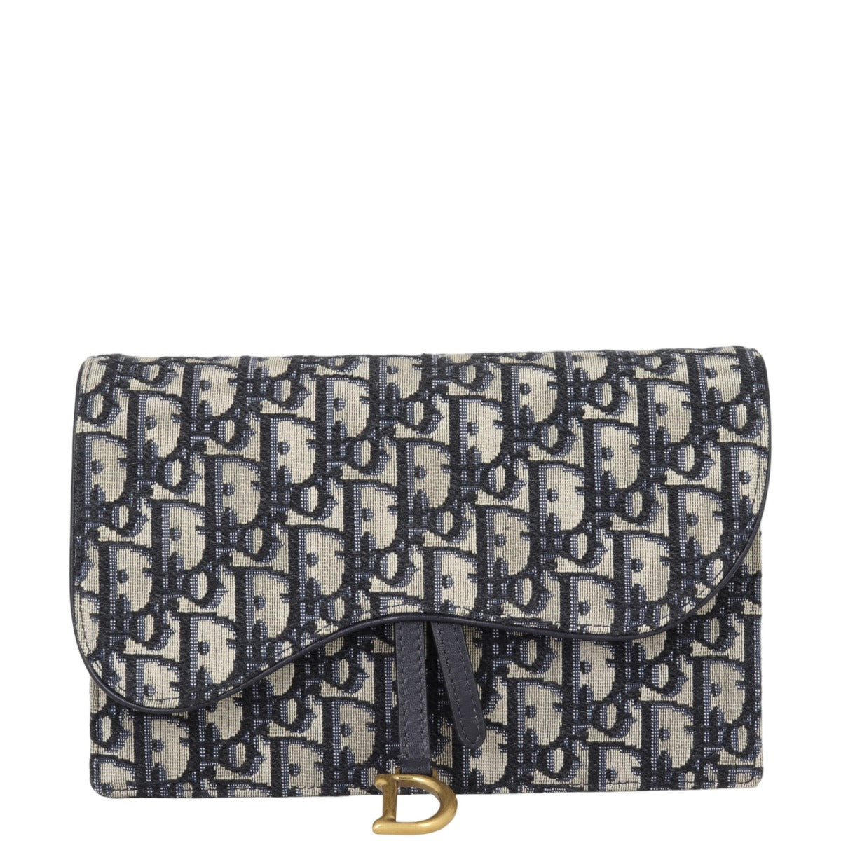 Dior Saddle Pouch Wallet on Chain Oblique