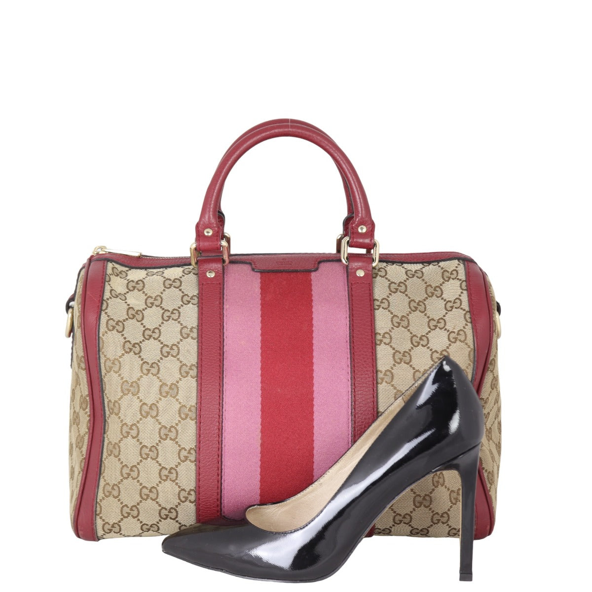 Gucci Vintage Web Original GG Boston Bag Medium