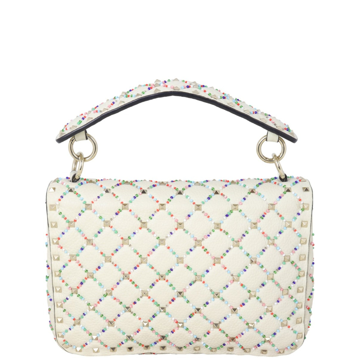 Valentino Rockstud Spike Medium Shoulder Bag Beaded